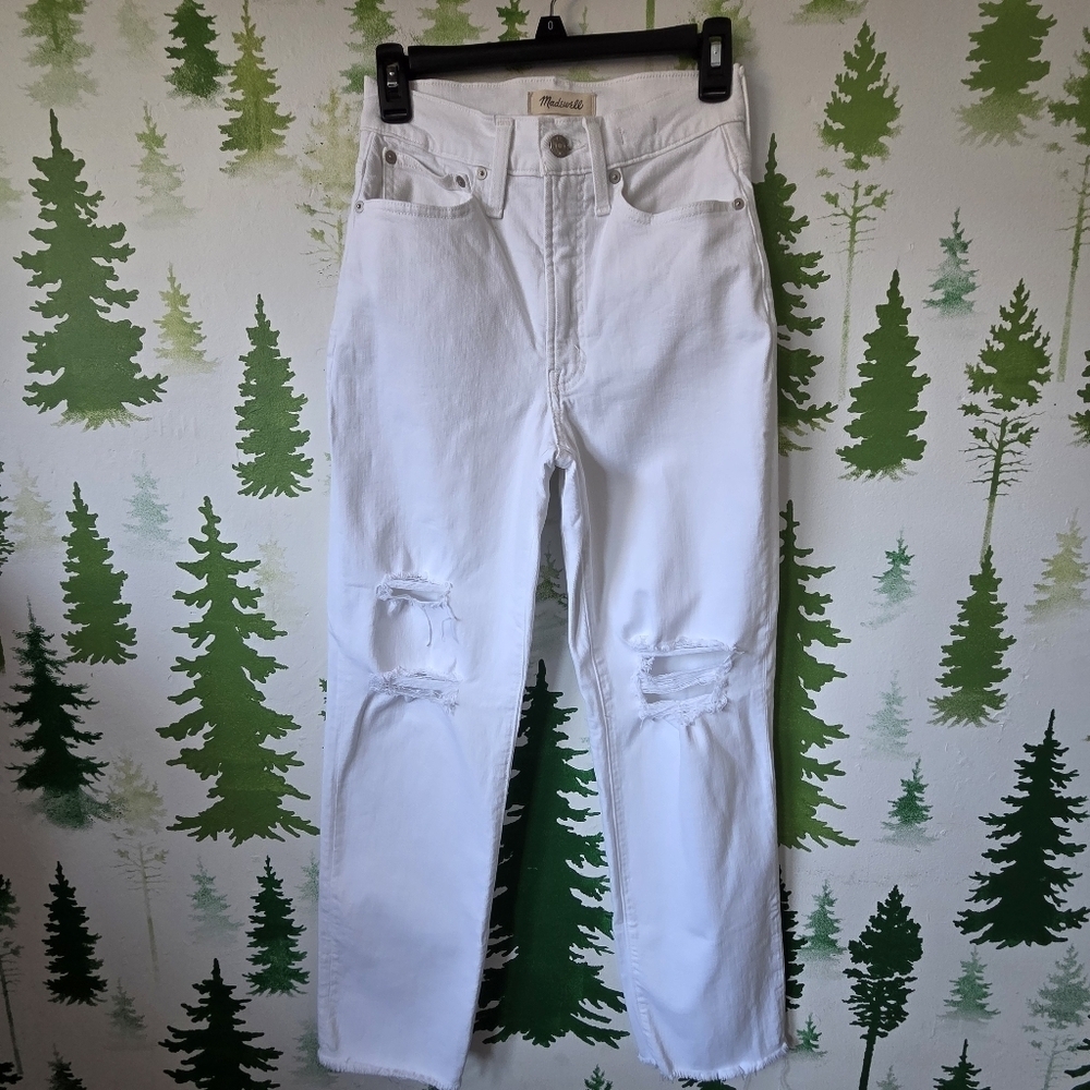 Madewell Perfect Vintage Straight Jean: Ripped-Knee Edition